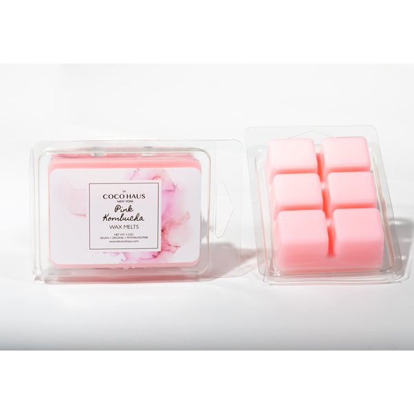 Le COCO HAUS Wax Melts - Vegan Coconut Wax Blend 3oz, 6ct (Pink Kombucha)