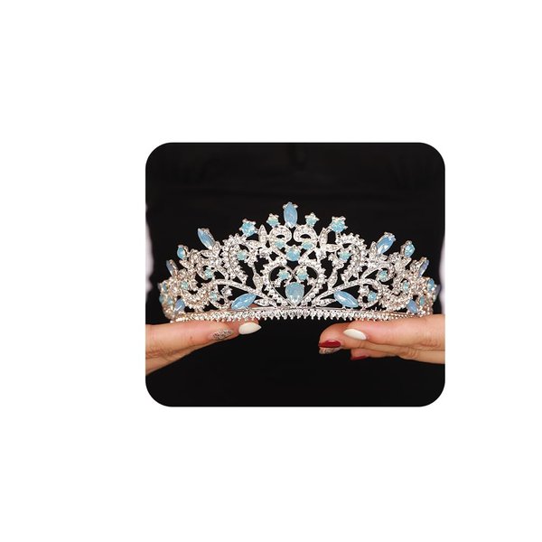 JWICOS Wedding Crowns for Women Tiaras and Crowns for Bride Birthday Crowns for Girls Princess Crowns and Tiaras for Party Prom Costume (Blue)