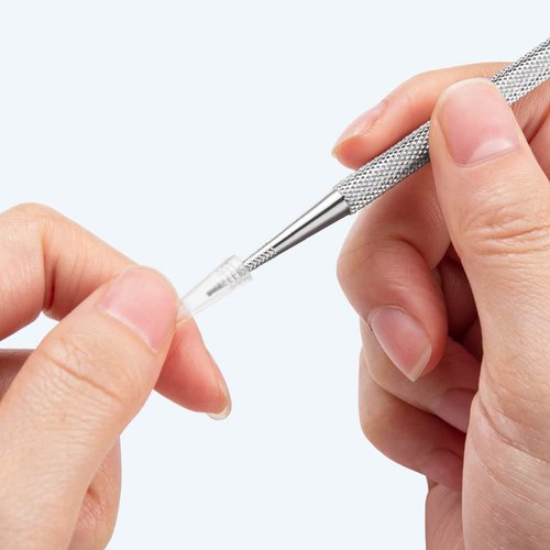 4Pcs Stainless Steel Cuticle Remover Professional Double Head Nail Art Cuticle Pusher Nail Stick Needle Manicure Pedicure Nail Care Tool for Fingernail and Toenail, Silver