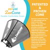 ZenPet Pet Recovery Cone E-Collar for Dogs and Cats - Always Use with Your Pet's Everyday Collar - Comfortable Soft Collar is Adjustable for a Secure and Custom Fit (Medium)