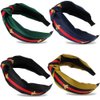 NODG 4 Pieces Knotted Turban Headbands for Women Wide Boho Diademas Para Mujer Womens Headbands Women Hair Knot Gift