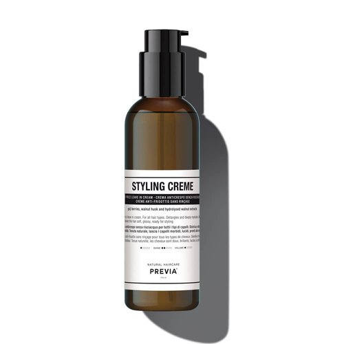 PREVIA Anti Frizz Leave-In Creme - Styling Cream for Frizzy Hair with Apricot Extract - Leave-In Frizz Treatment (6.7 oz)