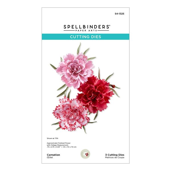 Spellbinders Carnation Etched Dies, Metal