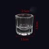 4 Pcs Mini Glass Crystal Cup Nail Art Acrylic Liquid Powder Dappen Dish Bowl Glassware Nail Art Tools
