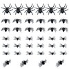 kockuu 46pcs Realistic Plastic Spider Toys Fake Spider Prank Prop Joke Spiders and Spider Rings for Halloween Party Decorations Gift Party Favors Trick Toys Kids Toddlers April Fool's Day Prank Gifts