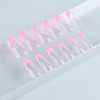 Fcozpjk French Tip Press On Nails Pink, Short Coffin French Tips Stick On Nails, Wearable False Nail Tips Full Cover Soft Gel Tips, Y2K Design Glue On Nails in 12 Sizes, Nail Salon Supplies