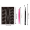 870Pcs French Tip Nail Stickers French Manicure Nail Art Stickers French Nail Tips Tool Self-Adhesive French Strips Guides with 1Pcs Tweezers And 1Pcs Nail Cuticle Pusher Rubber（24 Sheets）