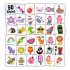 Partywind Individually Wrapped Sheets Kids Temporary Tattoos, Birthday Party Favors Supplies for Boys and Girls, Dinosaur/Mermaid/Pirate Tattoo Stickers for Goodie Bags Stuffers (50 Styles)
