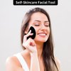 FUIYOOCEN Gua Sha Facial Tools, Natural Obsidian Guasha Tool for Face,Double Chin & Jawline, Gua Sha Stone Self-Skin Care Face Stone Gua Sha tools for Women Guasha Stone, Black