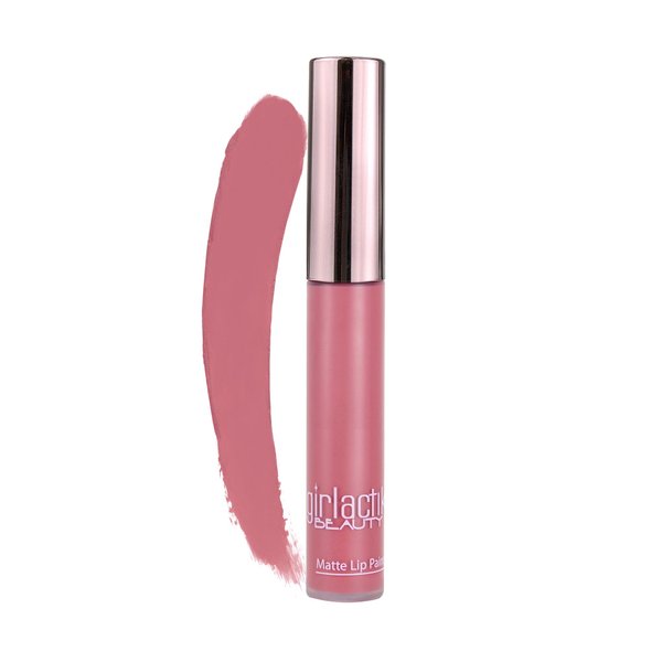Girlactik Long Lasting Matte Lip Paint Liquid Lipstick in Allure- Long wearing, Smooth Application, Pigmented, Non-Crack Formula, Lightweight, 7.5 ml / .25 oz, (Starlet)