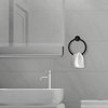 Towel Ring,Hand Towel Holder for Wall Mounted,Towel Holder,Towel-Racks, Bathroom Hardware Simple Round Towel Hanger SUS 304 Stainless Steel (Black)