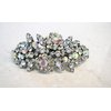 Silver flower shaped crystal hair barrette clip bridal clip bridal barrette