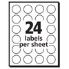 Avery Print/Write Self-Adhesive Removable Labels, 0.75 Inch Diameter, Red, 1008 per Pack (5466)