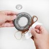 TUB RING Drain Strainer, Gray Silicone Protector, Universal Fit for Pop-Up Drain Stoppers