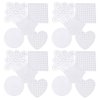 EXCEART 50 Pcs Clear Plastic Mesh Canvas Plastic Sheets Needlepoint Embroidery Canvas for Cross Stitch Art Craft Heart Square Pentagram Round Butterfly