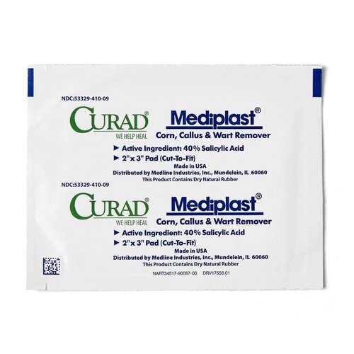 Curad Mediplast Corn, Callus & Wart Remover, 2 Pads