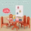 Dollhouse Furniture Set for Kids Toys Miniature Doll House Accessories Pretend Play Toys for Boys Girls & Toddlers Age 3+ with The Dining Room