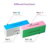 GlossyVisus 4 Way Nail Buffer Blocks,4 in 1 Shine Polishers and Buffing Nail Files for Manicure, Nail Care Tool DIY&Salon Use (5PCS)
