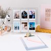 SOKYND The Happy Frame Clear Acrylic Floating 8x8 Frame with Polaroid Instax Collage frame insert, Multi-Functional Free-Standing and Magnetic for Refrigerator