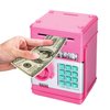 Renvdsa Electronic Piggy Bank for Kids 6 7 8 9 10 11 12 13 Year Old Girl Birthday Gifts Fun Toy for Age 6-13 for Kids to Save Cash and Coins (Pink)