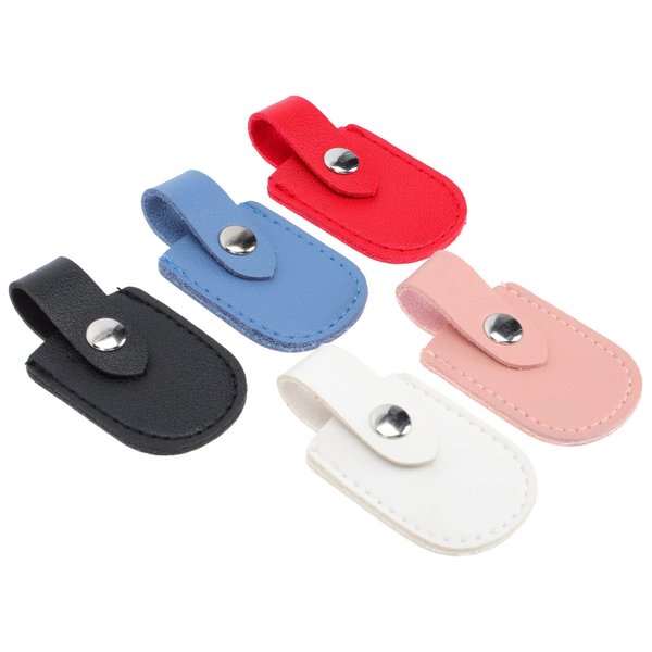 FOMIYES 5Pcs Nail Nipper Cover Sleeve Cuticle Nail Protector PU Manicure Pedicure Tools