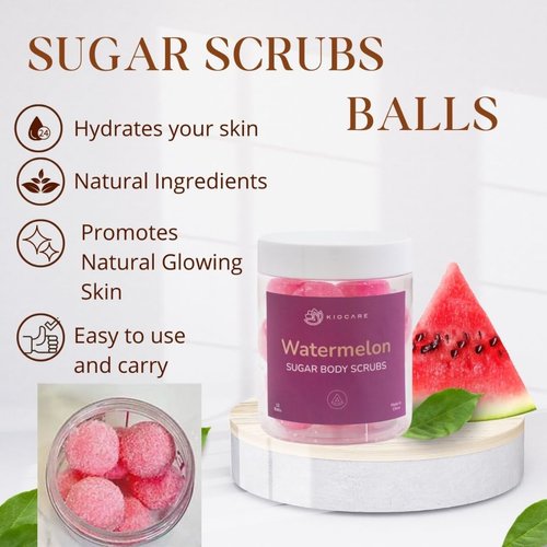 KIOCARE- Body Scrub for Skin Care – Exfoliating Body Scrub with Sugar Scrub and Body Exfoliator – Exfoliating Body Wash for Smooth Skin – Sugar Scrub for Body, Feet, Hand Care, and Sugar Scrub.
