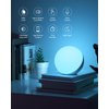 Hifree Smart Table Lamp, Dimmable Desk Lamp with App/Voice Control, LED RGB Color Changing Touch Lamp, Night Light for Bedroom Compatible with Alexa