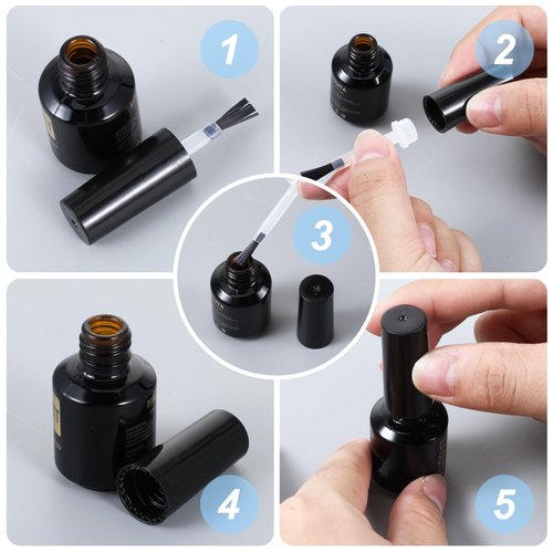 60 Pcs Disposable Dip Replacement Brush, Mini Nail Polish Replacement Brush Dipping Powder Liquid Replacement Fine Soft bristles Brush for Salon