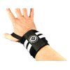 Spot Lion Fitness Wrist Wraps (Professional Quality) Powerlifting, Bodybuilding, Weight Lifting Wrist Supports for Weight Training - Black with White Stripes