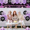 Rude That You're Leaving But OK Decorations Purple Black Coworker Leaving Decorations Coworker Goodbye Party Banner with 18 Pcs Balloons Retirement Decor for Going Away Farewell Leaving Party Supplies