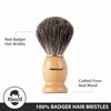 Perfecto 100% Original Pure Badger Shaving Brush, Engineered for The Best Fathers Day Gift. All Methods, Safety Razor, Double Edge Razor, Straight Razor, Shaving Razor, Gift for Dad Badger Brush.