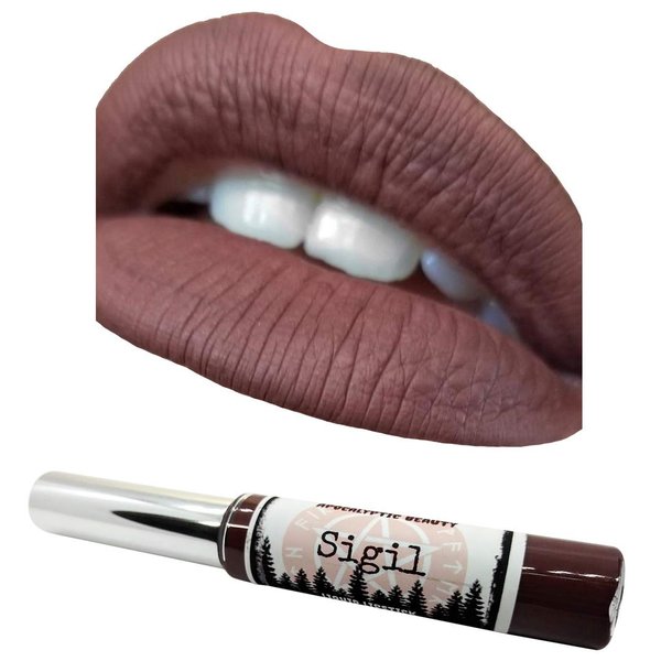 Apocalyptic Beauty Goth Liquid Lipstick for Cosplay - 100% vegan & cruelty-free beauty products inspired by Horror, Pop Culture, and the Absurd (Sigil)