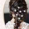 MTLEE 20 Pieces Star Rhinestone Pins Bling Hair Clips Crystal Wedding Hair Clips for Brides Glitter Star for Girl Women Hair Accessories (Gold)(Silver)