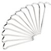 Tent Pegs - 12Pcs Aluminium Tent Stakes Pegs with Hook - 7" Hexagon Rod Stakes Nail Spike Garden Stakes Camping Pegs for Pitching Camping Tent, Canopies (Silver)