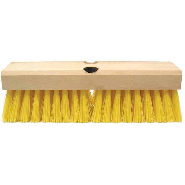 Weiler 44434 10" Block Size, 6 X 18 No. Of Rows, Wood Block, Polypropylene Fill, Deck Scrub Brush, Natural