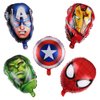 5PCS Aluminium Film Balloons for Superhero Avengers Party,for Superhero Birthday Party Supplies