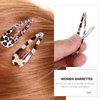 Beaupretty 24pcs Snap Hair Clips Leopard Animal Print No Slip Metal Geometric Snap Barrettes BB Hairpins Side Clip Hair Accessories for Women Girls Hair Styling
