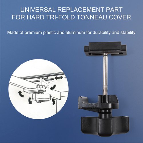 DICMIC Universal Replacement and Accessories Part Kit for Hard Tri-fold & Quad-fold Truck Bed Cover Include Nut, T-Bolt and Tonneau Cover Clamp, 4X Rear Clamp