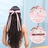 Silky Satin Hair Bows Clips For Women, 4pcs Hair Ribbon, Long-Tailed Gentle And Cute Bows With Metal Crocodile Clips, Small Bows For Hair, Bow Hair Accessories For Girls And Women