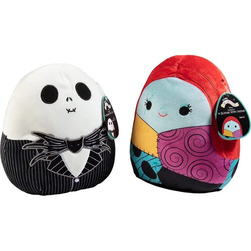 Squishmallows 12" Jack and Sally - Nightmare Before Christmas Official Kellytoy Halloween - Cute and Soft Plush Stuffed Animals -Set of 2 - Great Gift for Kids - Ages 2+
