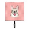 Carolines Treasures Checkerboard Pink French Bulldog Leash or Key Holder 7Hx4.25W multicolor