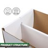 GRAND ORANGE 2-Cell Model Transaction Card Storage Box Holds 1600 Standard Trading Cards，Holds Over 300 3x4 Toploads Sports/Trading Card