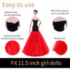 QUEBAN Doll Clothes Dress Handmade Evening Party Fashion Skirt Wears Gown Exclusive Dress Outfit for 11.5 Inch Girl Dolls,Gift for Kids 3 to 8 Years Old