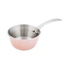 Restaurantware 7 Inch x 3.4 Inch Small Saucepan 1 Round Small Pot For Cooking - With Handle Stain Resistant Copper Stainless Steel Kitchen Saucepan Dishwasher Safe For Sauces Creams Or Dips