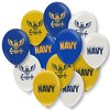 U.S. Navy Party Balloons (12 pcs)! 12” Latex balloons in Navy, White & Yellow with contrasting print on 2 sides. Officially Licensed with U.S. Navy! Made in Italy. by Havercamp