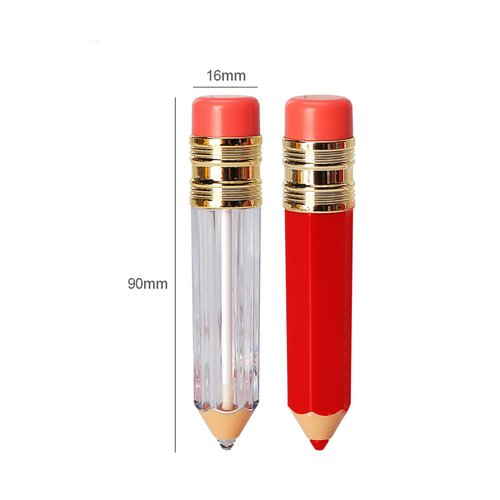 TEONEI Pencil Lip Gloss Tubes,Empty Lips Balm Tube,Refillable Lip Balm Bottle,Mini Lip Gloss Containers Bottles,6PCS