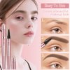 3D Waterproof Microblading Eyebrow Pen,Magic Eyebrow Pencil with 4 Fork Tip,Natural Long-Lasting Smudge-proof Fine Stroke eyebrow microblading Pen for Women(Dark brown)