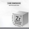 Zirconium Cube - Metal Element Cubes - Laser Engraved Density Cube Set for a Periodic Table of Elements Collection - (Zirconium, 1 inch)