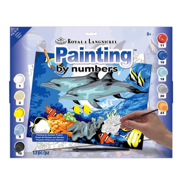 Royal & Langnickel PJS24 Painting by Numbers Junior Small Art Activity Kit, Dolphins
