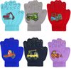 Hicdaw 6 Pairs Kid's Winter Gloves Toddler Gloves Stretchy Warm Gloves Boys or Girls Knit Gloves Kid Gloves